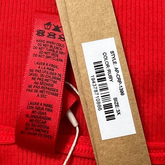 SKIMS Cotton Rib Super Crop Tank Ruby 3X - Picture 9 of 10